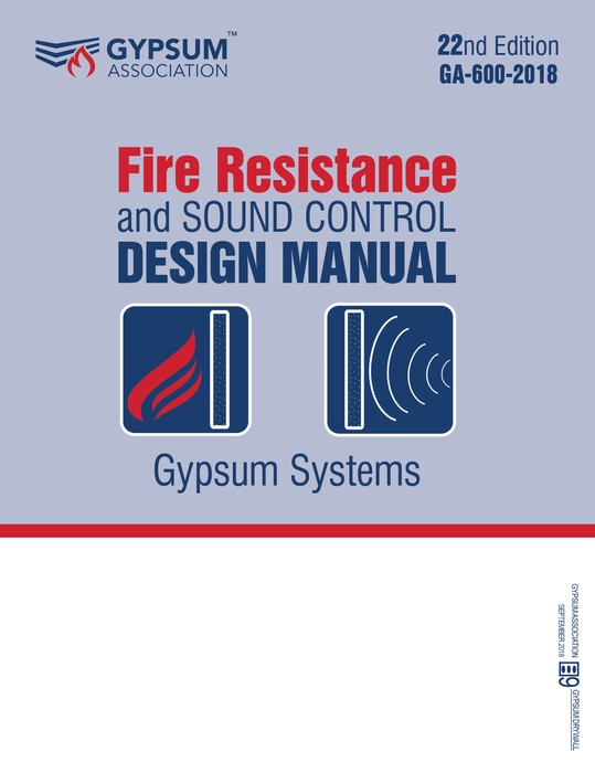 GA-600-2018 - Fire Resistance and Sound Control Design Manual Book & E-book PLUS VERSION