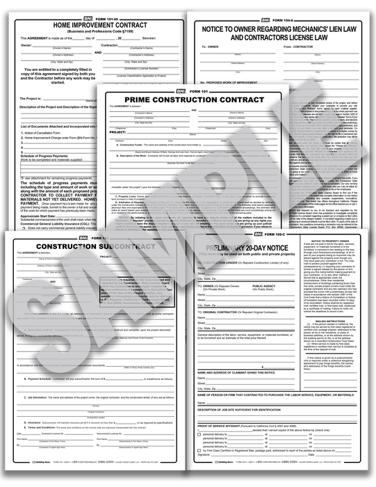 BNi Complete Forms and Contracts (Reusable PDF Format)