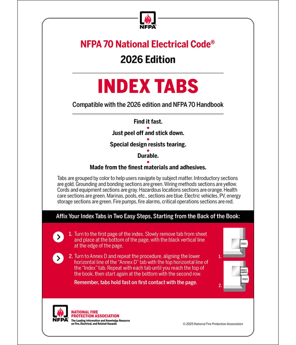 Electrical Code Tabs 2026 National Electrical Code Tabs — BNi Building News