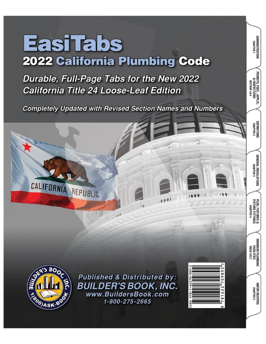 2022 Title 24 Part 5 CA Plumbing Code LL Tabs