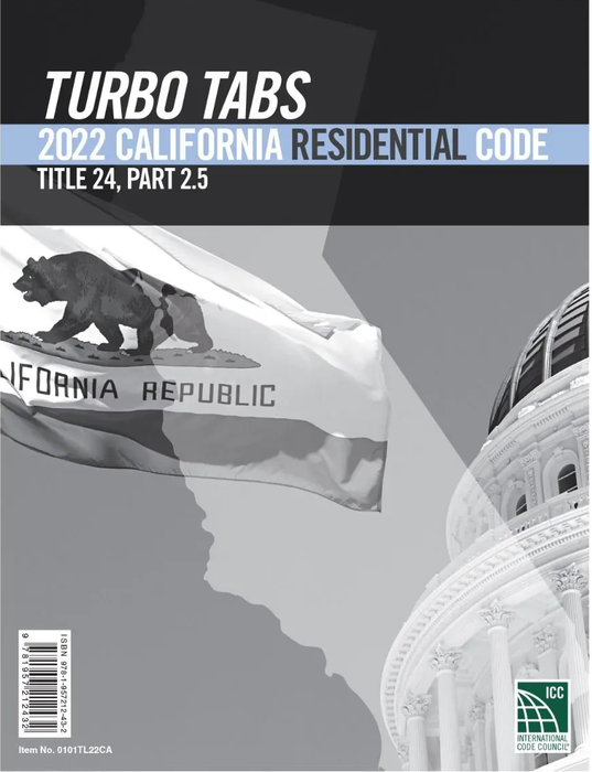 Turbo Tabs: 2022 California Residential Code, Title 24, Part 2.5