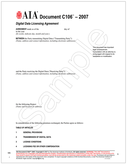 AIA C106-2007