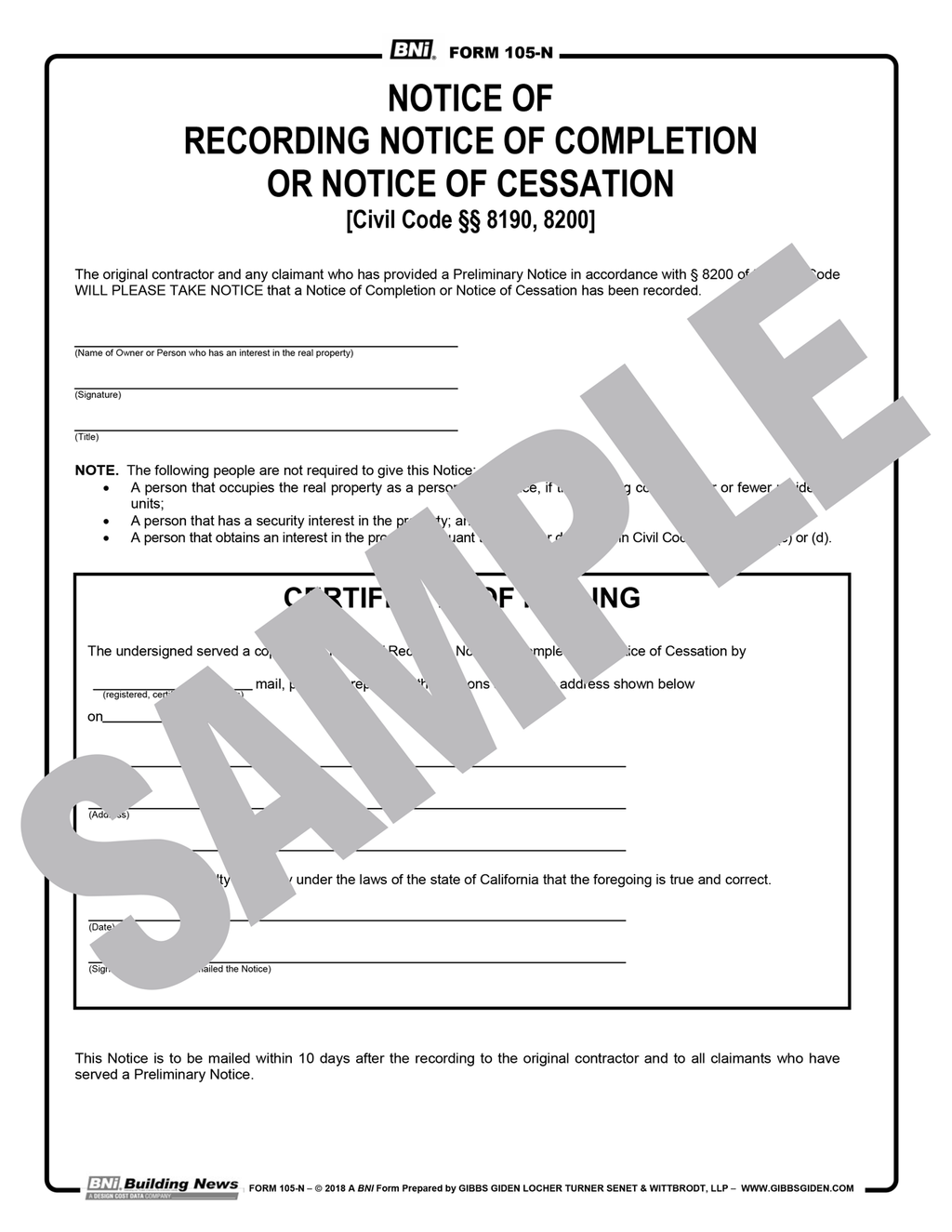 Forms, Contracts, and Letters — BNi Building News