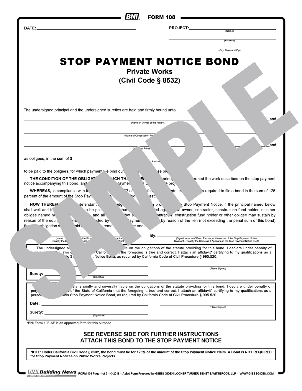 Forms, Contracts, and Letters — BNi Building News